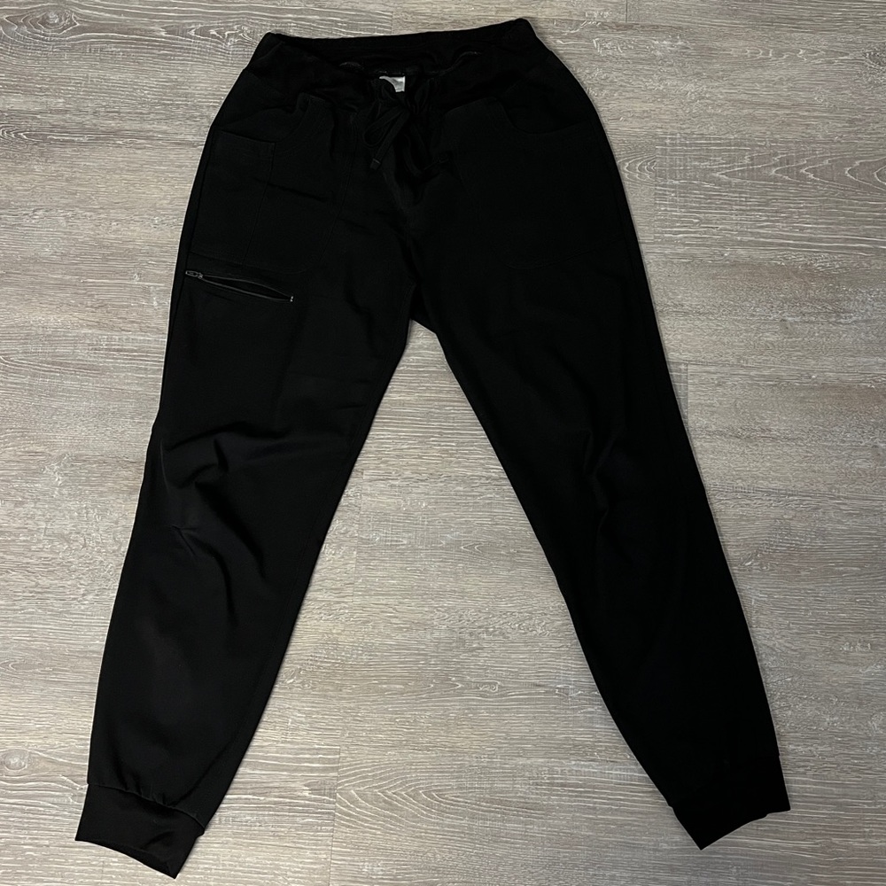 HeartSoul Scrub Jogger Bottoms, Black, Size Medium Tall